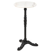 Siena Marble & Cast Iron Round Bistro Table, White