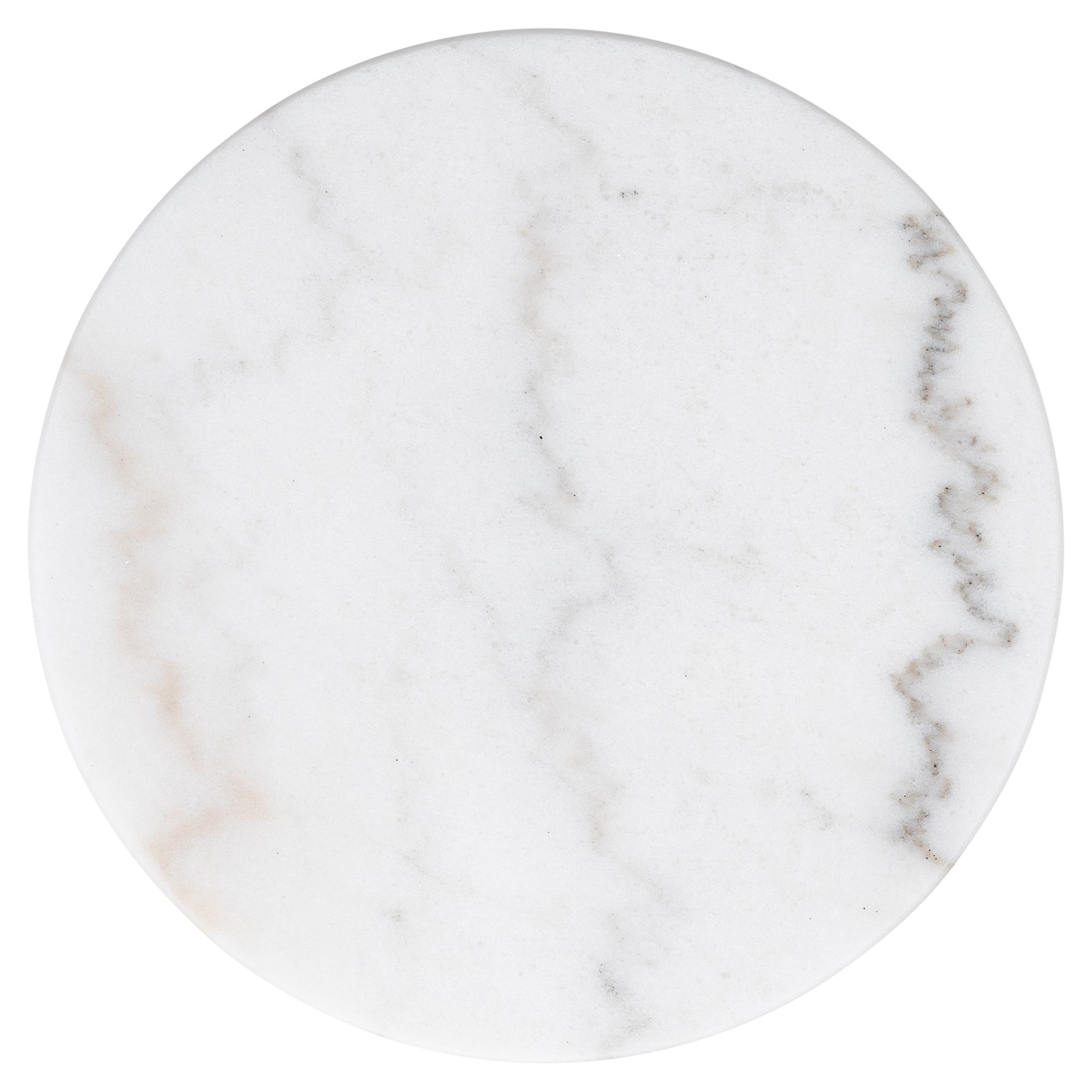 Siena Marble & Cast Iron Round Bistro Table, White