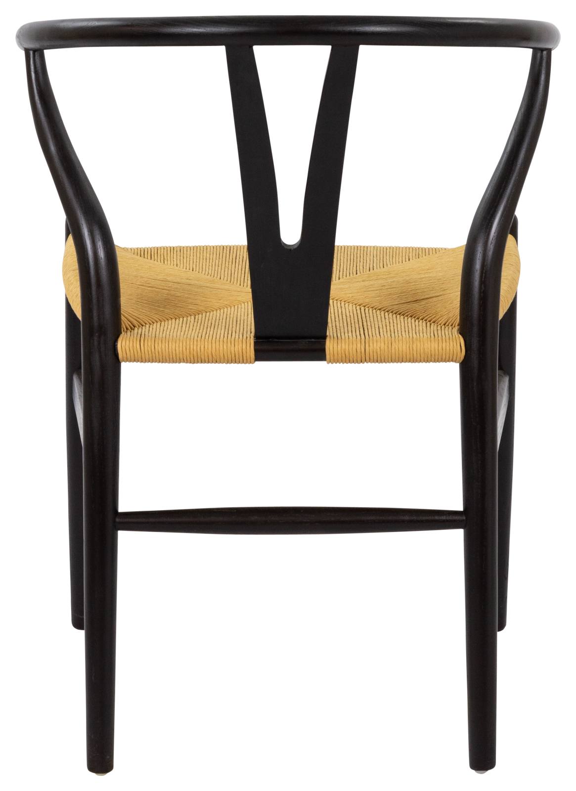 Hans Wegner Replica Black Elm Wishbone Dining Chair
