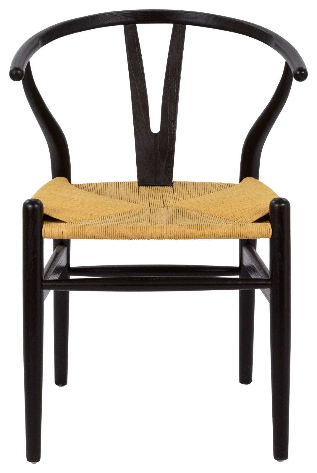 Hans Wegner Replica Black Elm Wishbone Dining Chair