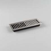Pressed Steel Floor Register Vent 5 w Damper, Brushed Nickel