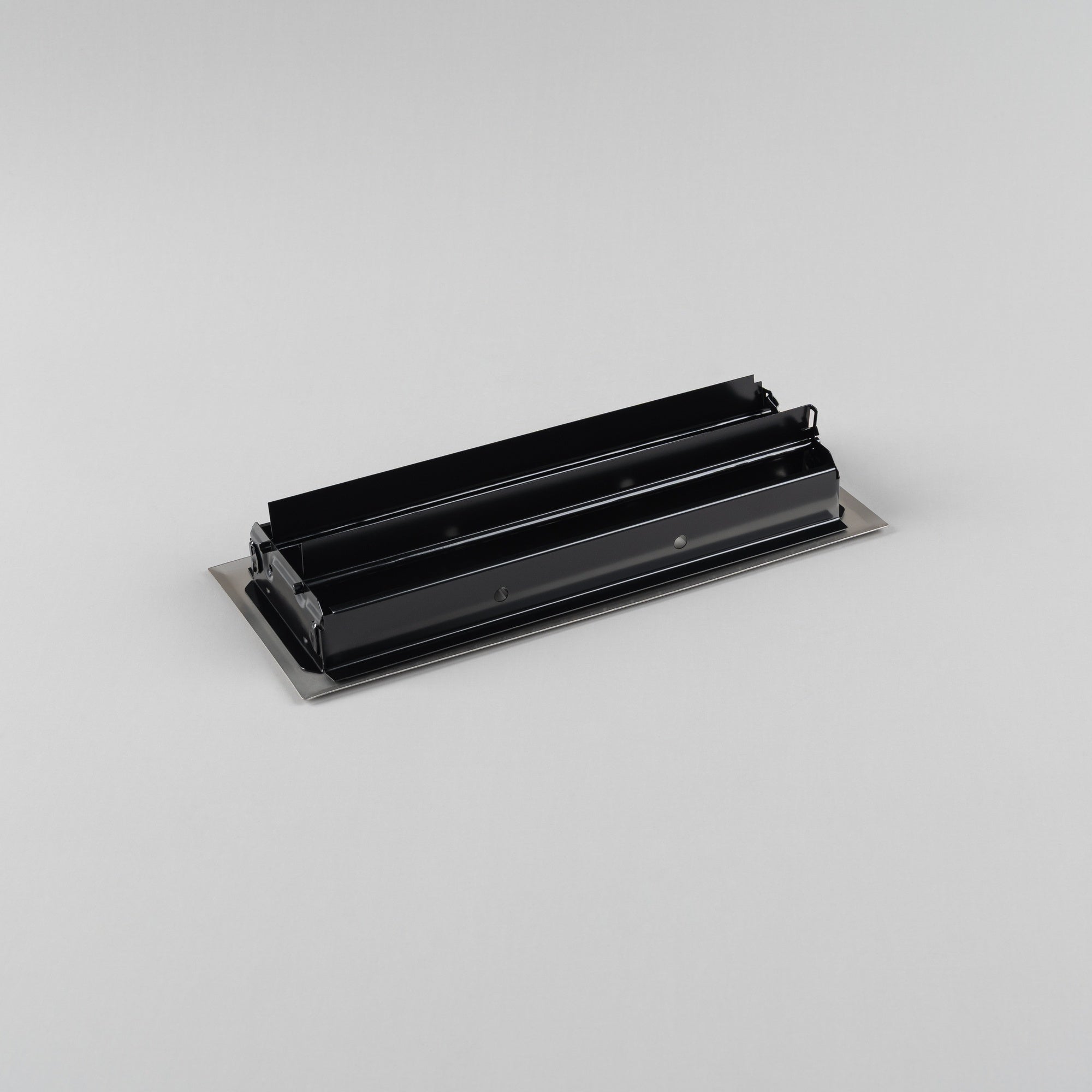 Pressed Steel Floor Register Vent 5 w Damper, Brushed Nickel