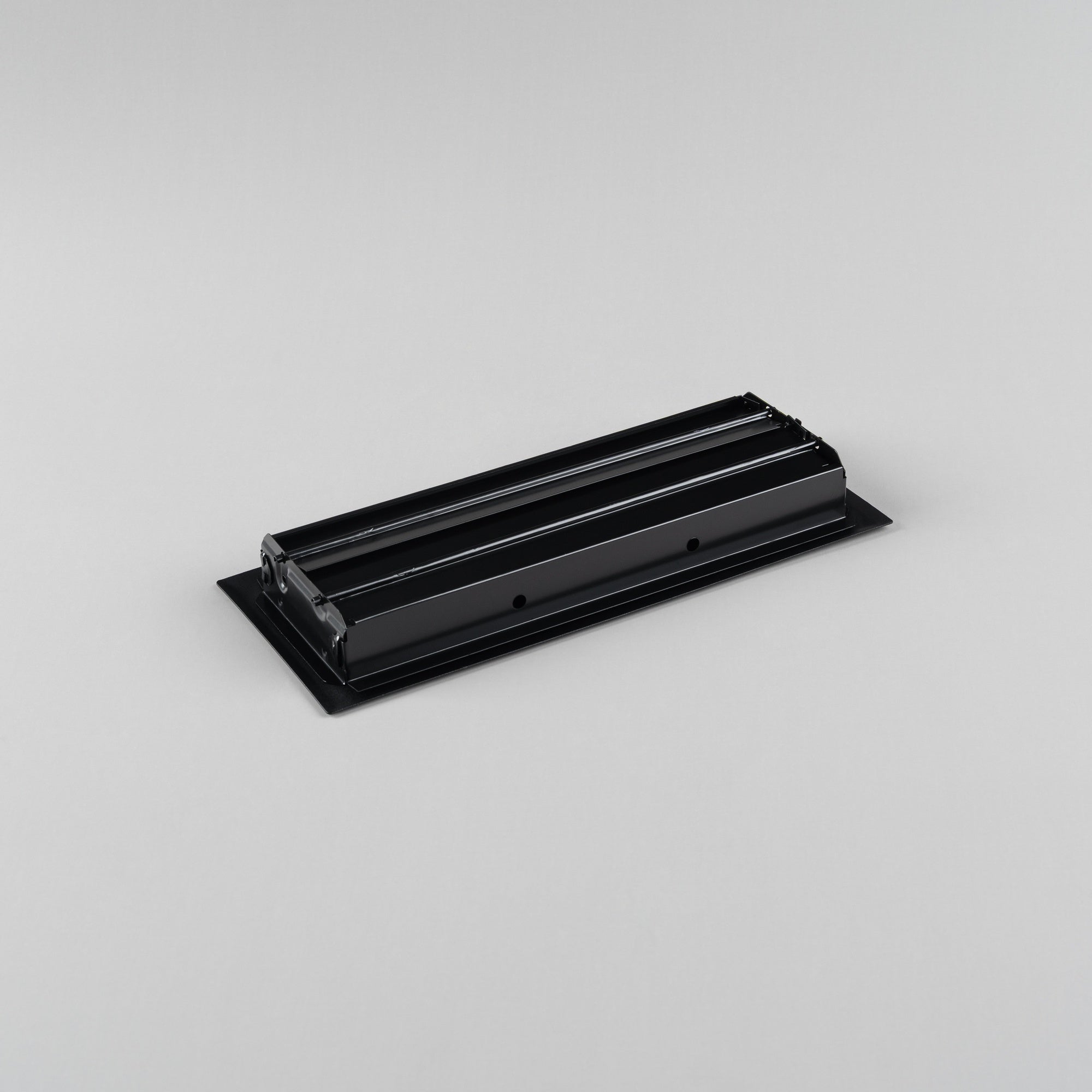 Pressed Steel Floor Register Vent 5 w Damper, Matt Black