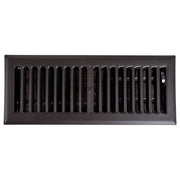 Pressed Steel Floor Register Vent 5 w Damper, Matt Black