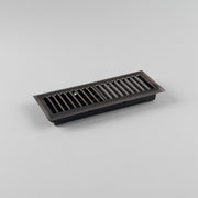 Pressed Steel Floor Register Vent 5 w Damper, Rubbed Bronze