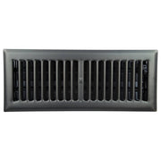 Pressed Steel Floor Register Vent 5 w Damper, Rubbed Bronze