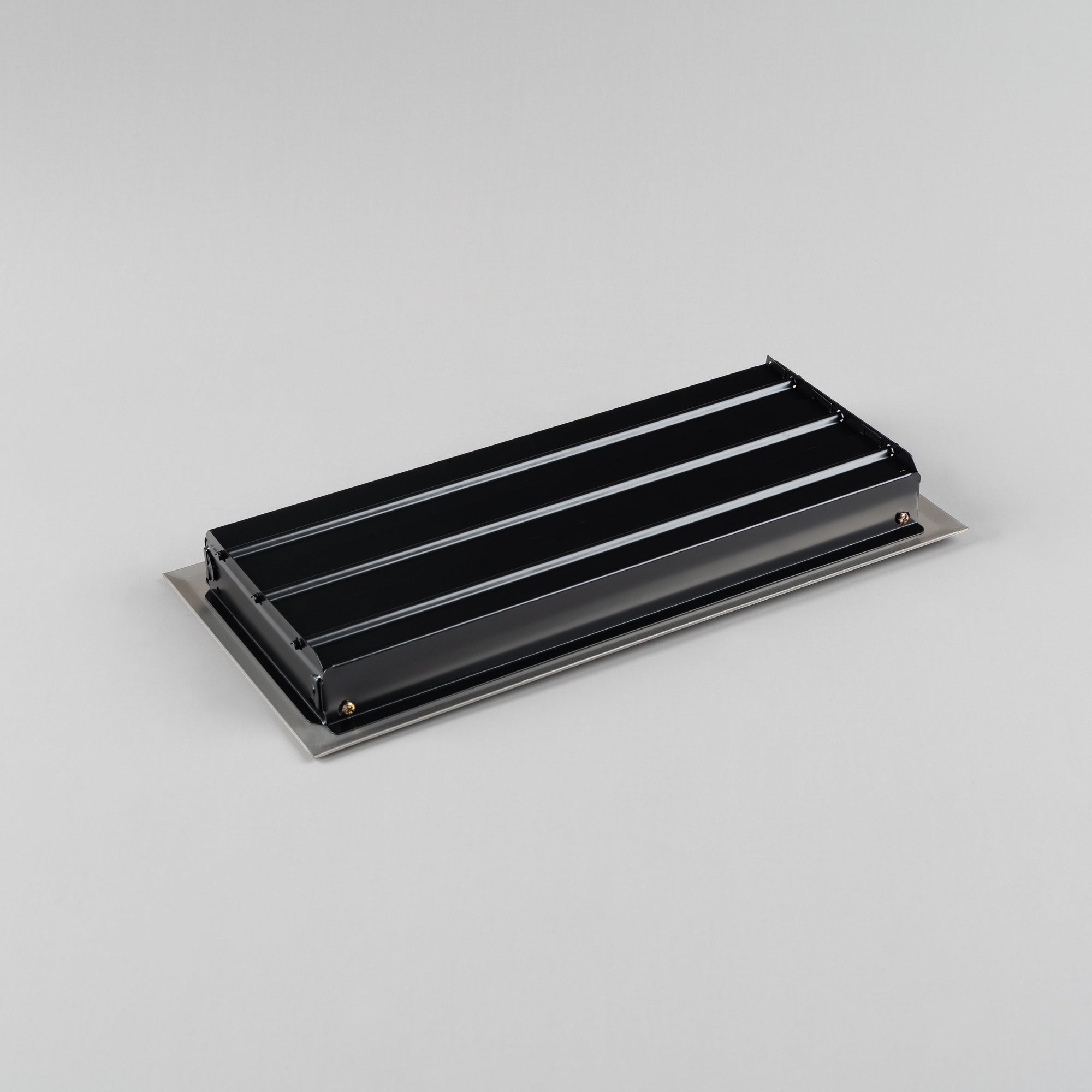 Pressed Steel Floor Register Vent 8B w Damper, Brushed Nickel