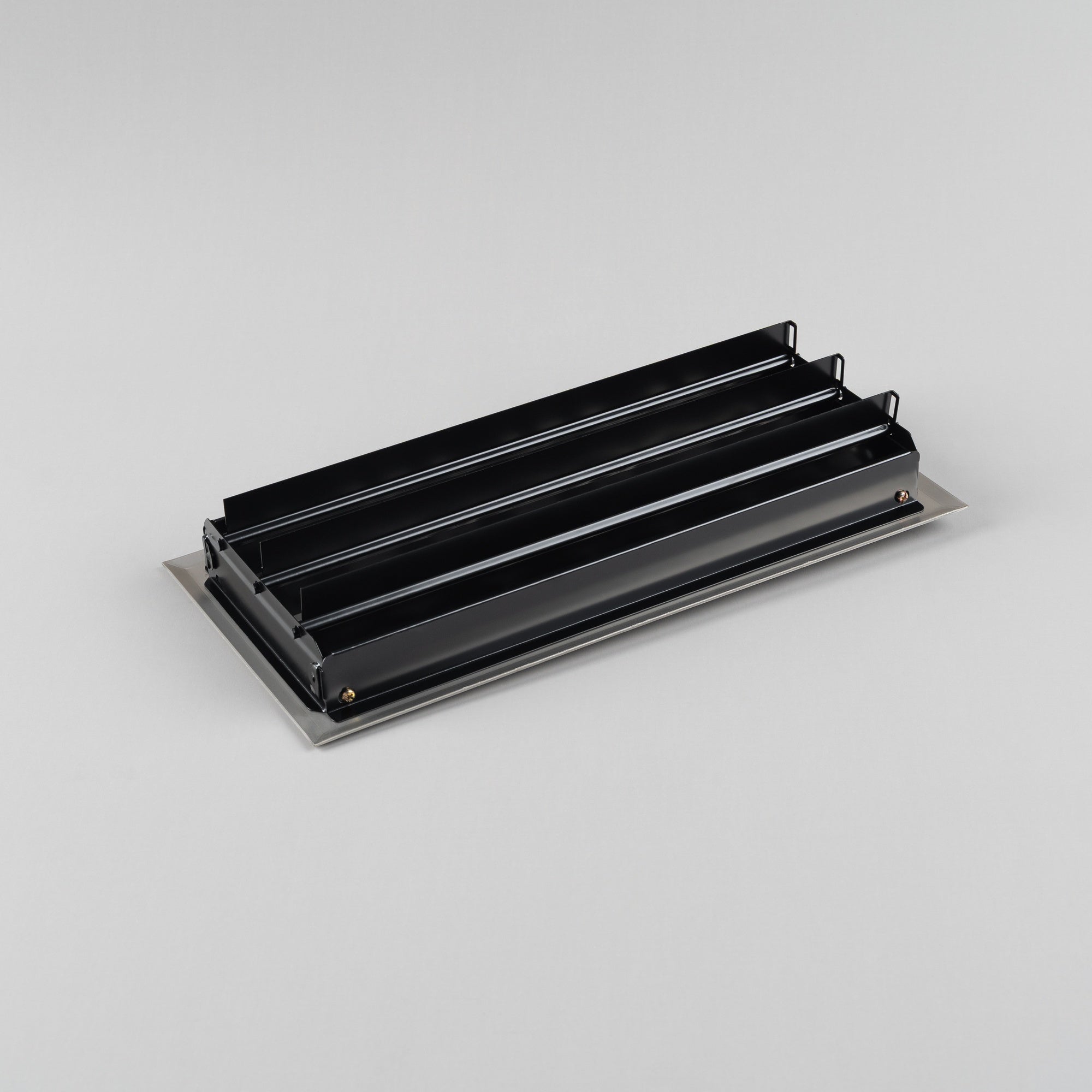 Pressed Steel Floor Register Vent 8B w Damper, Brushed Nickel