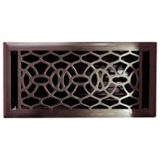 Pressed Steel Floor Register Vent 8B w Damper, Rubbed Bronze