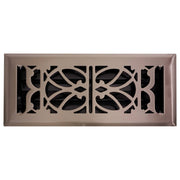 Pressed Steel Floor Register Vent 11 w Damper, Brushed Nickel