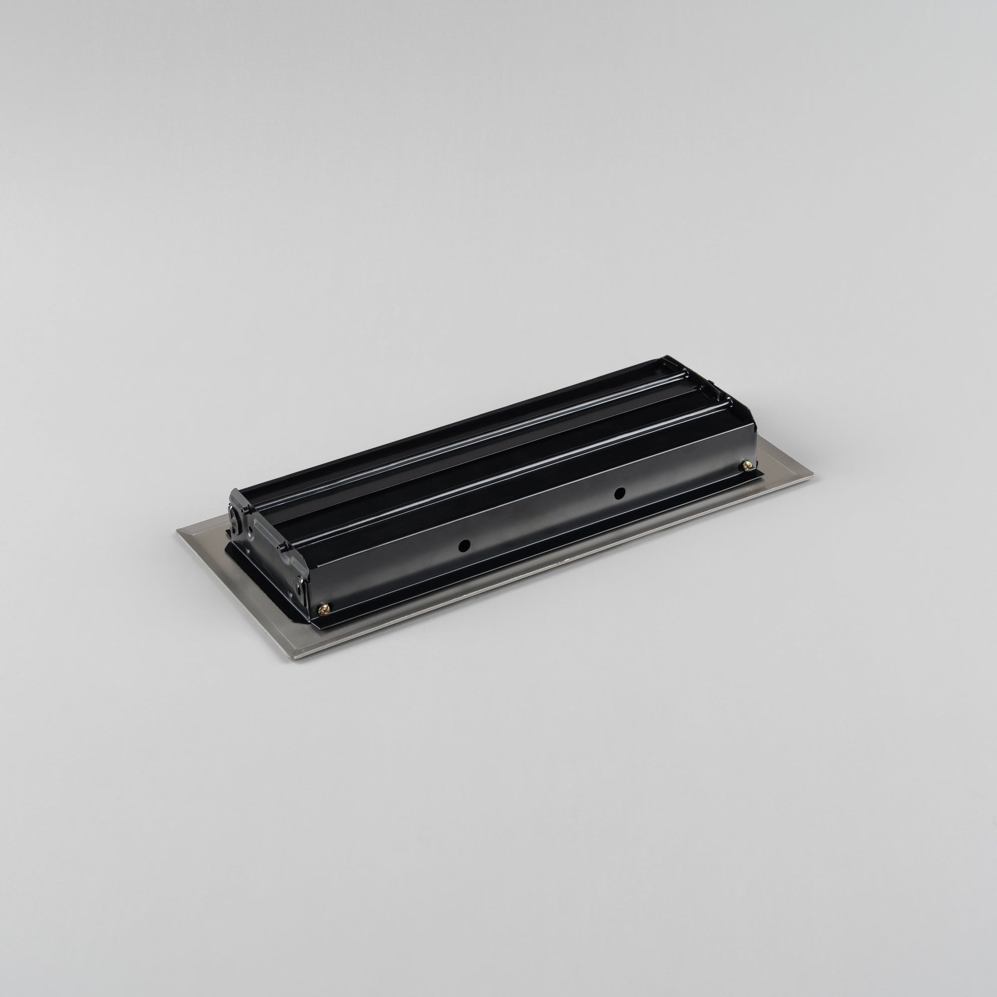 Pressed Steel Floor Register Vent 11 w Damper, Brushed Nickel