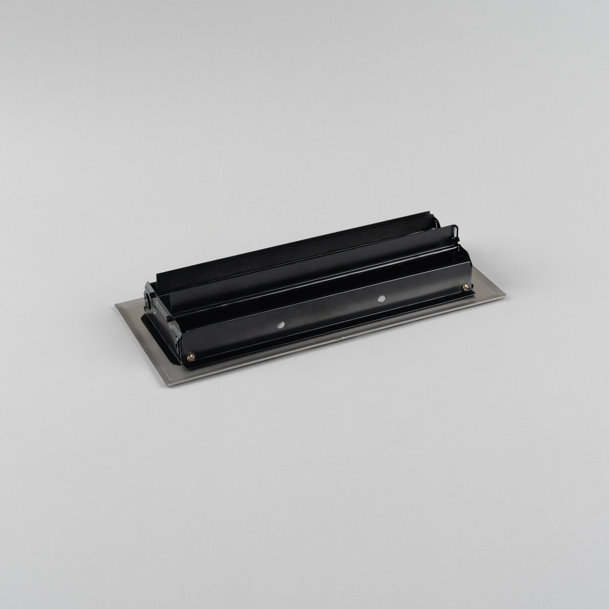 Pressed Steel Floor Register Vent 11 w Damper, Brushed Nickel
