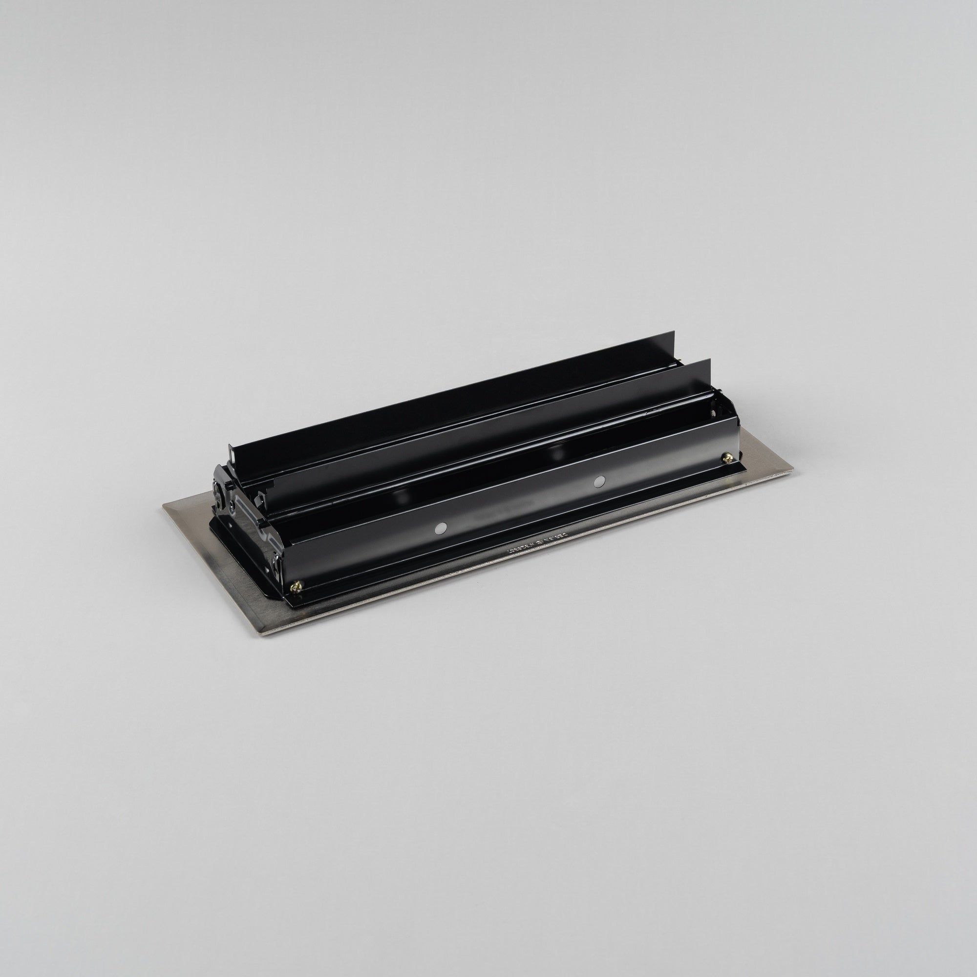 Pressed Steel Floor Register Vent 11 w Damper, Nickel Plated