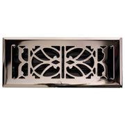 Pressed Steel Floor Register Vent 11 w Damper, Nickel Plated