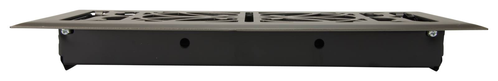 Pressed Steel Floor Register Vent 11 w Damper, Rubbed Bronze