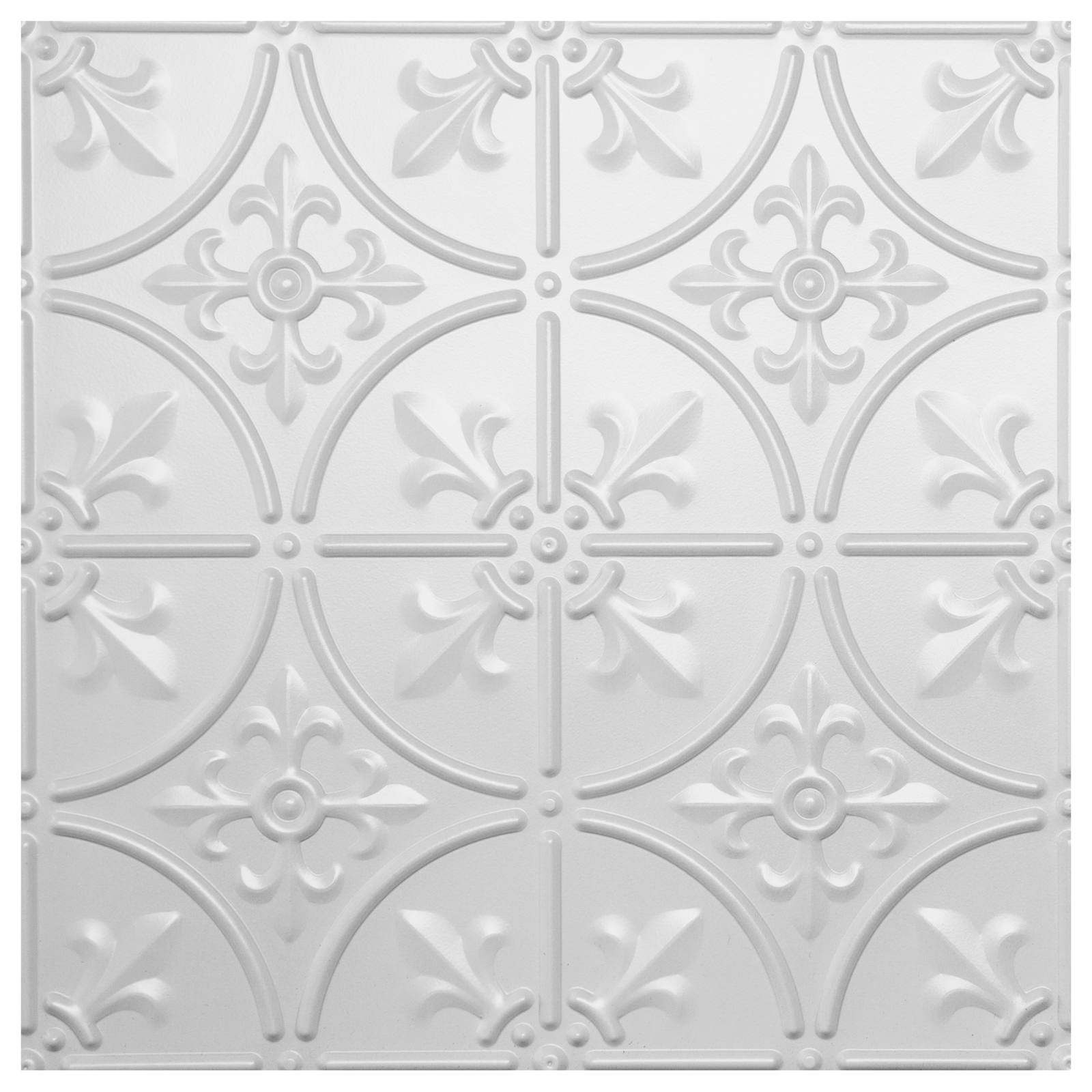 Fleur De Lys Press Metal, Primed Matt White