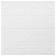 Vine Pressed Metal Panel, Primed Matte White