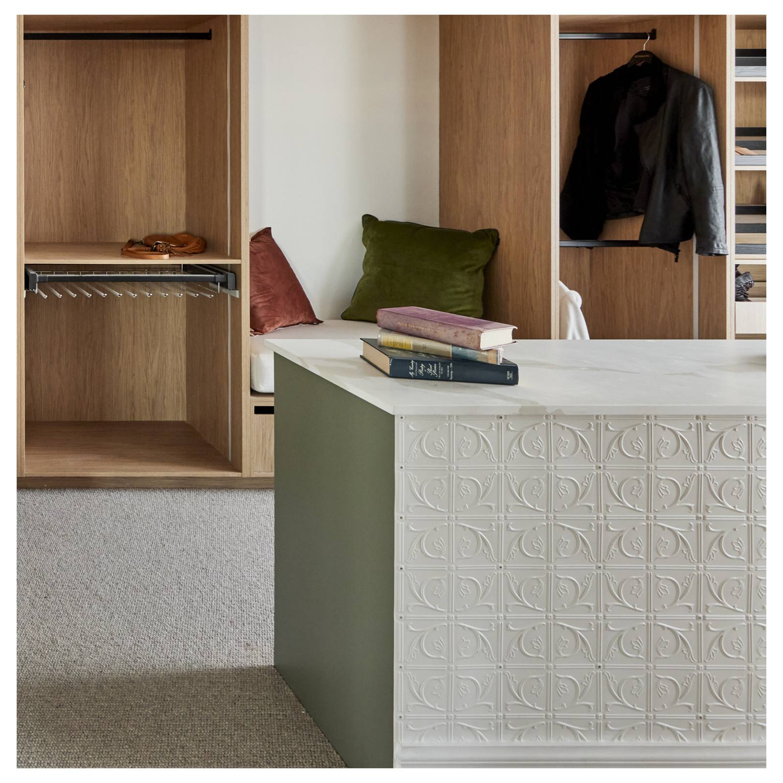 Vine Pressed Metal Panel, Primed Matte White