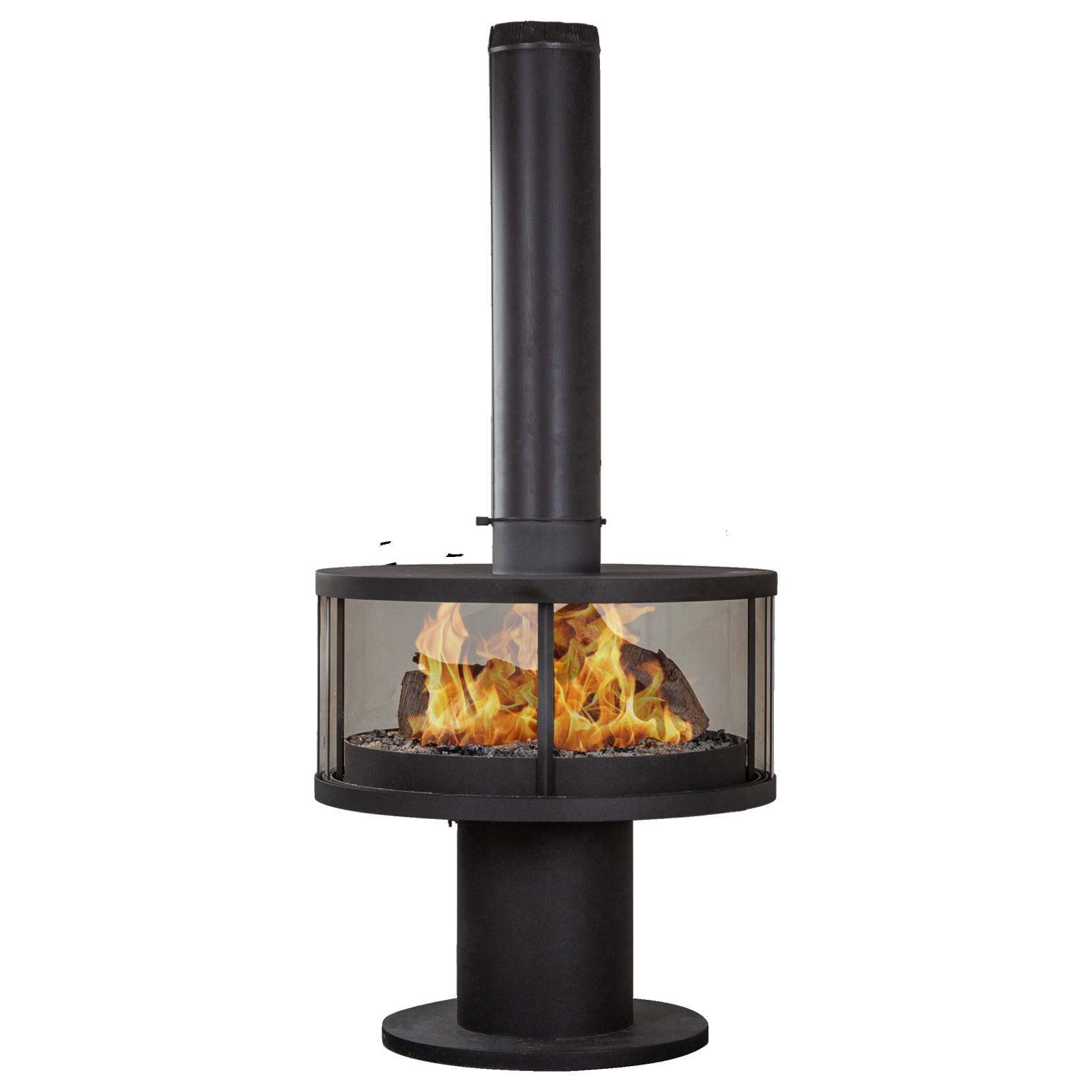 Rondella 850x856 Wood Heater, Black