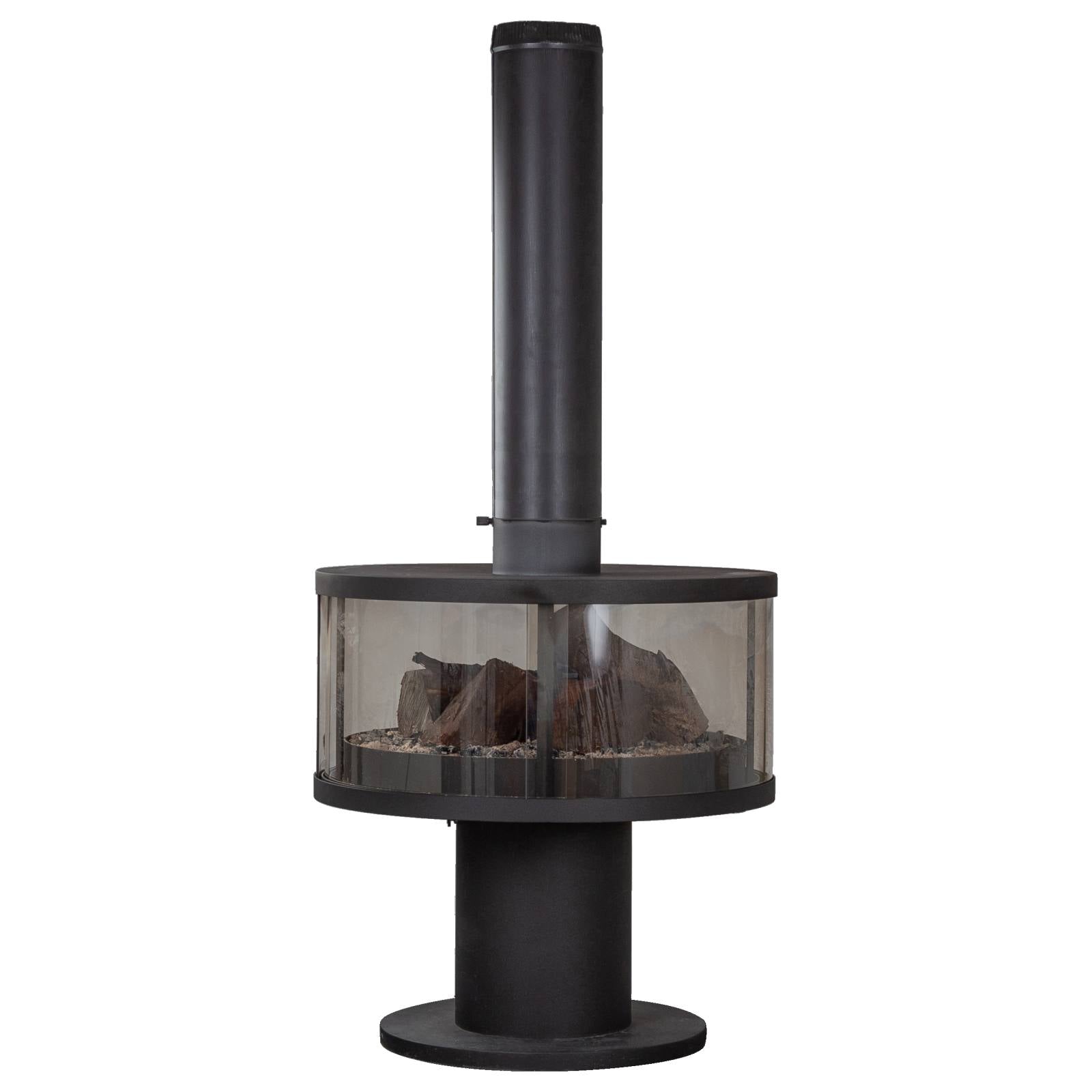 Rondella 850x856 Wood Heater, Black
