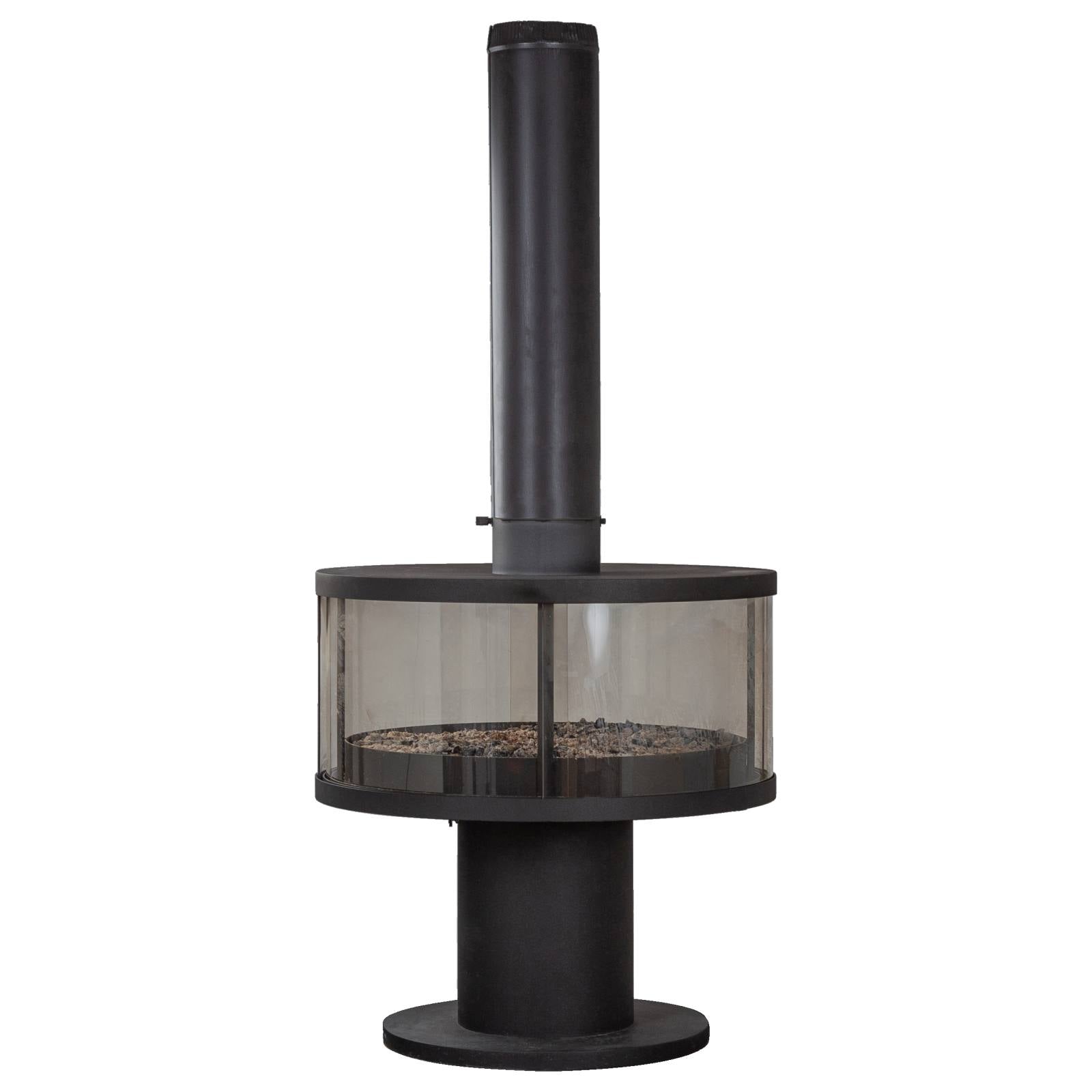 Rondella 850x856 Wood Heater, Black