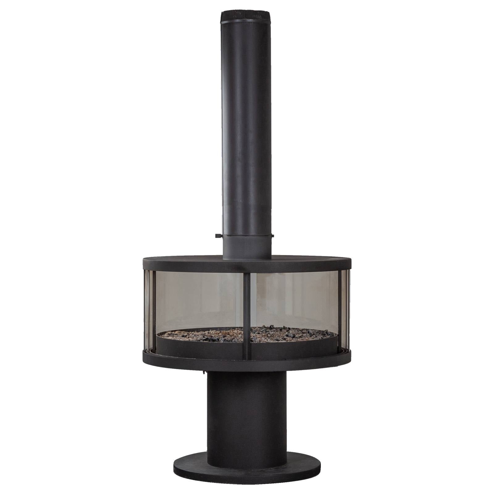 Rondella 850x856 Wood Heater, Black