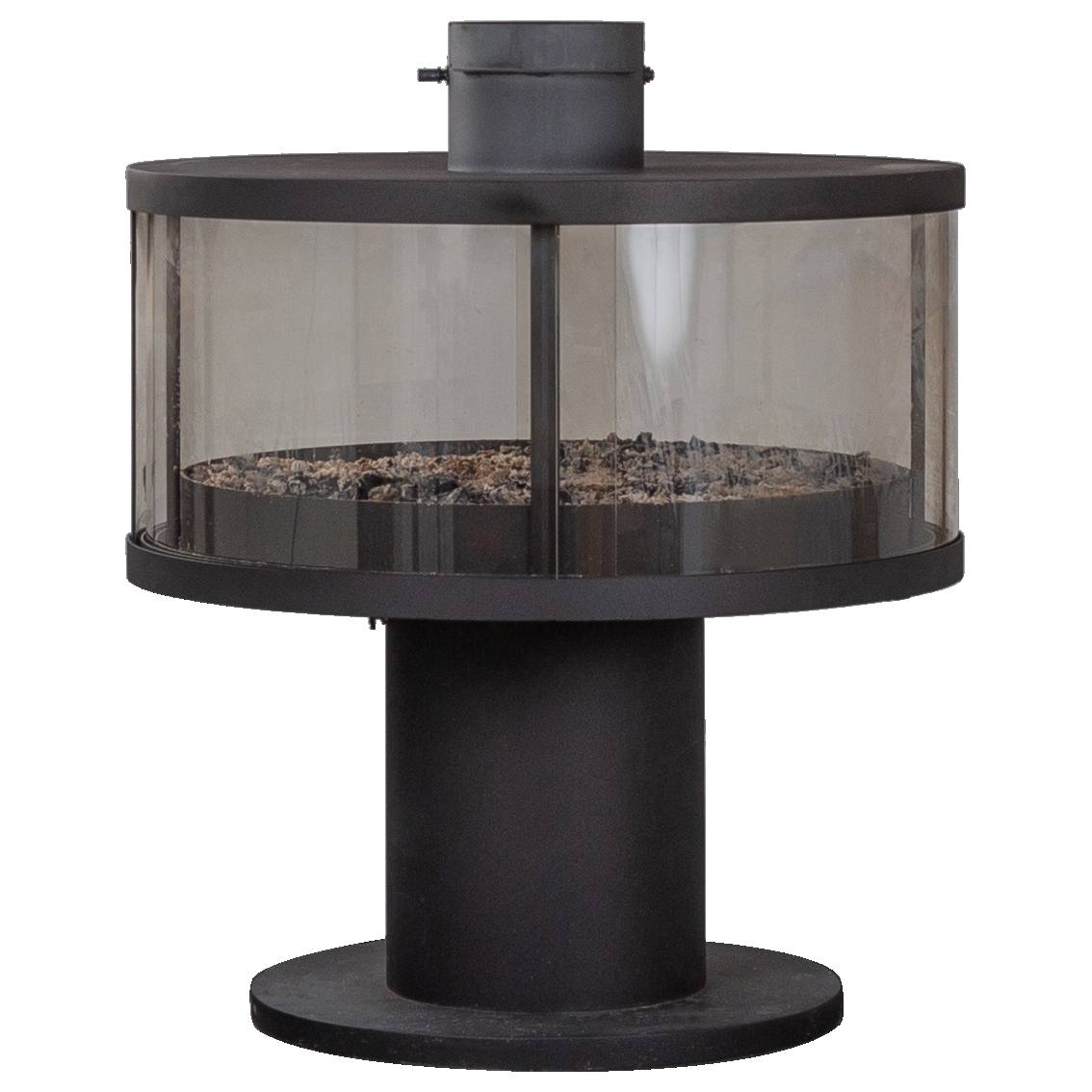 Rondella 850x856 Wood Heater, Black