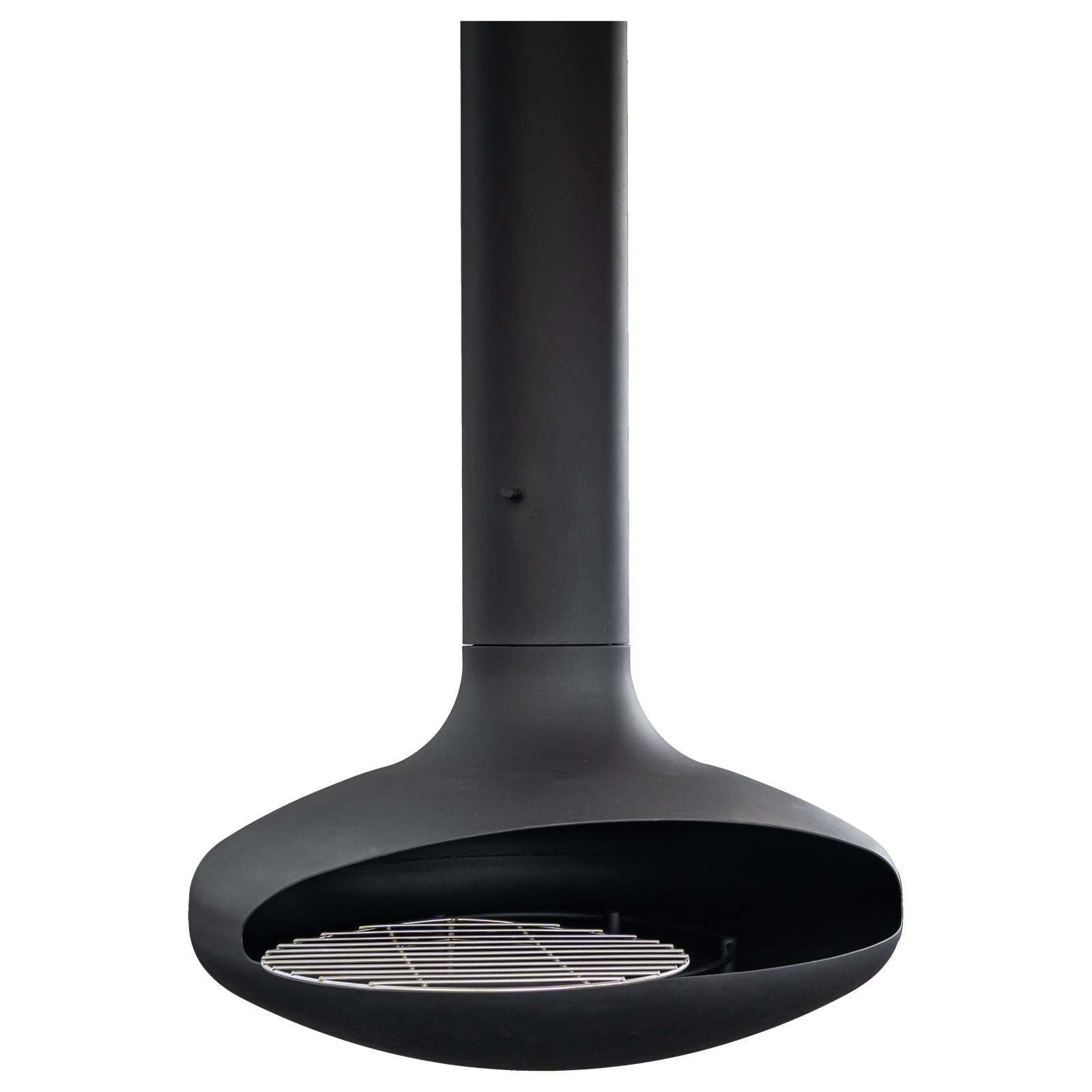 Tarvos Suspended Fireplace, Black