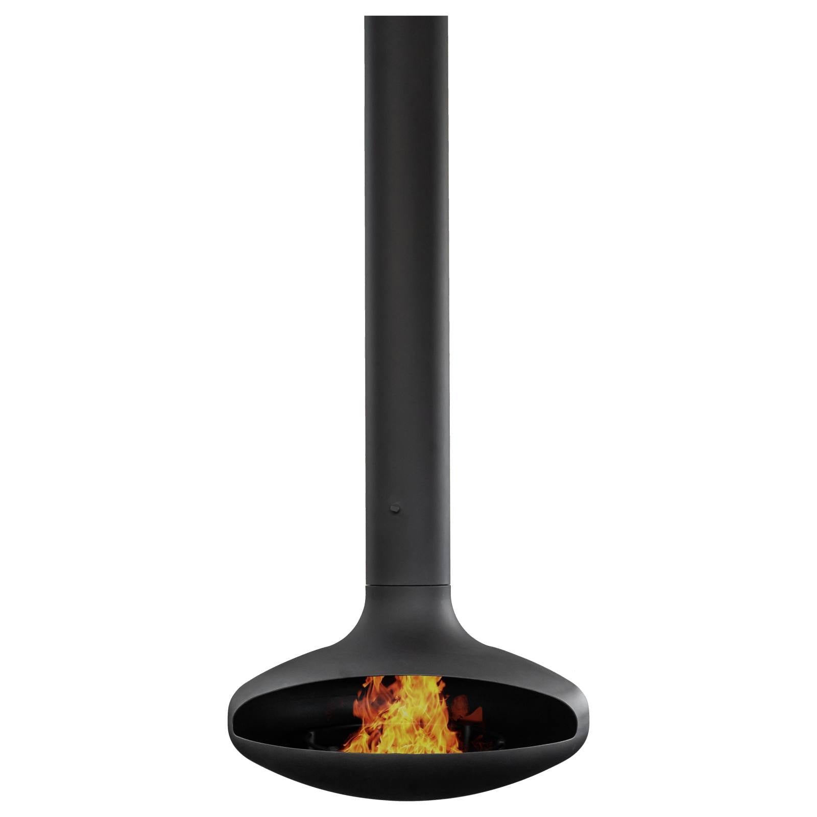 Tarvos Suspended Fireplace, Black