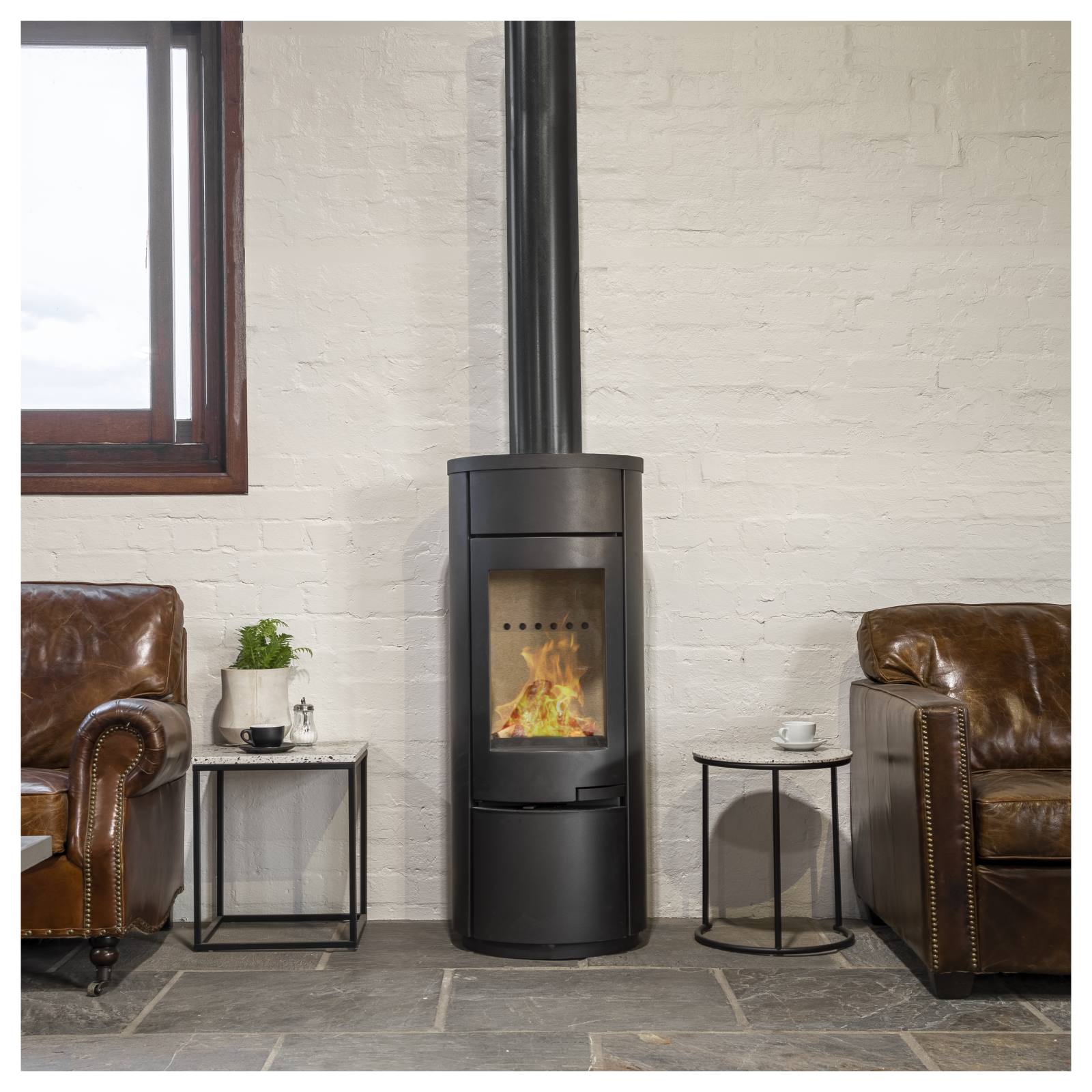 Elora Barrel Wood Heater, Black