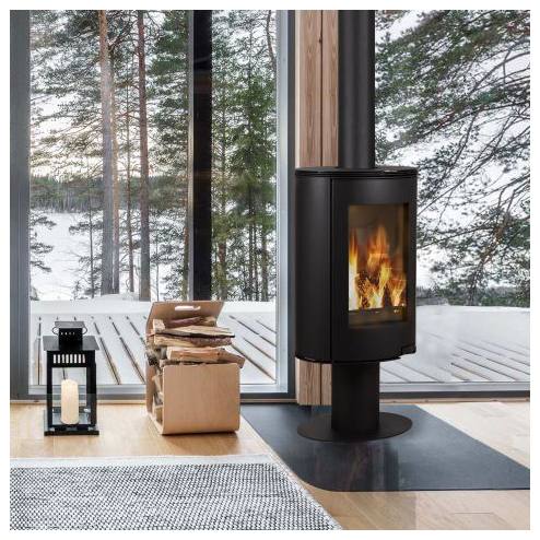 Elora Pedestal Wood Heater, Black