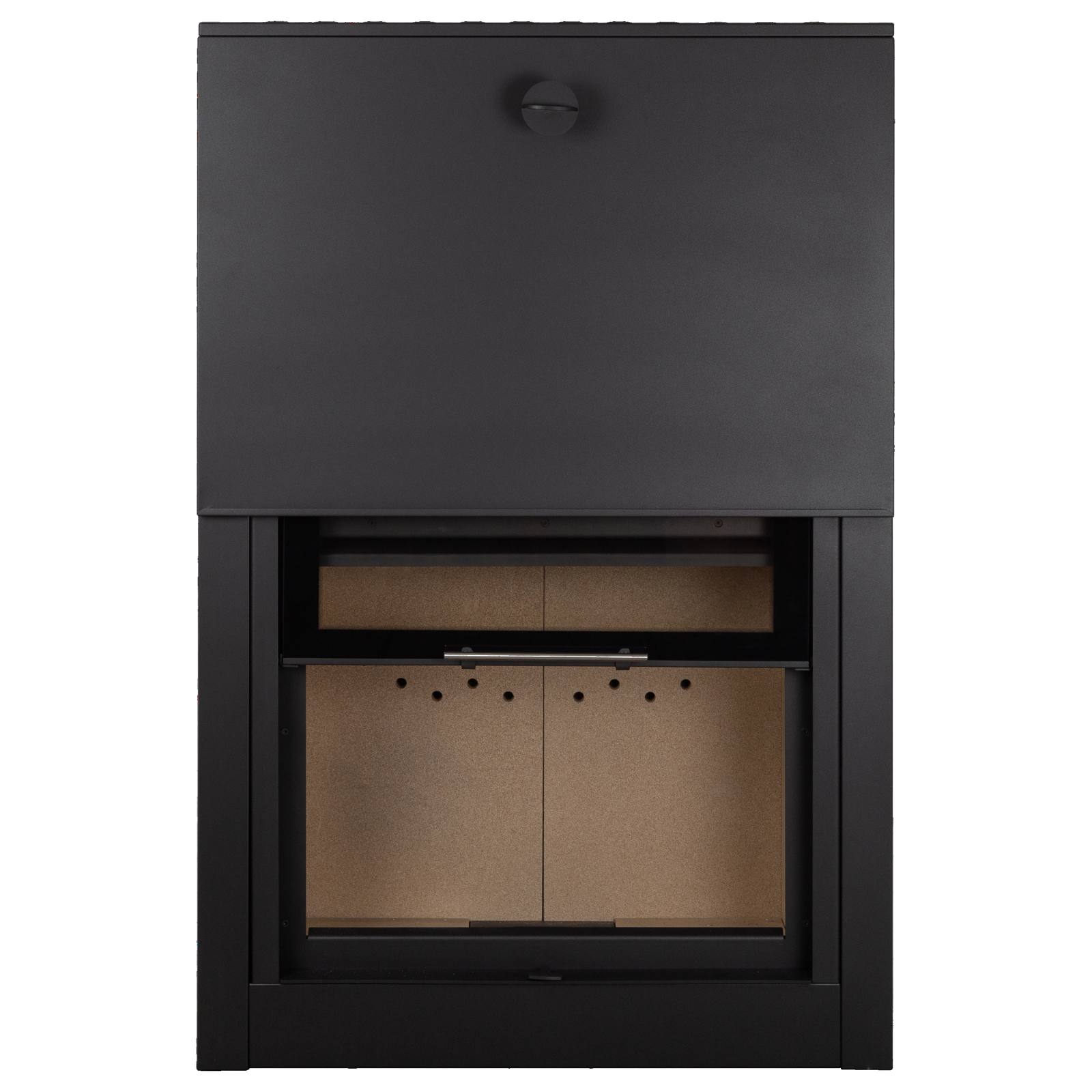 Domina High Lift Up Door 99x55x153cm Heater, Black