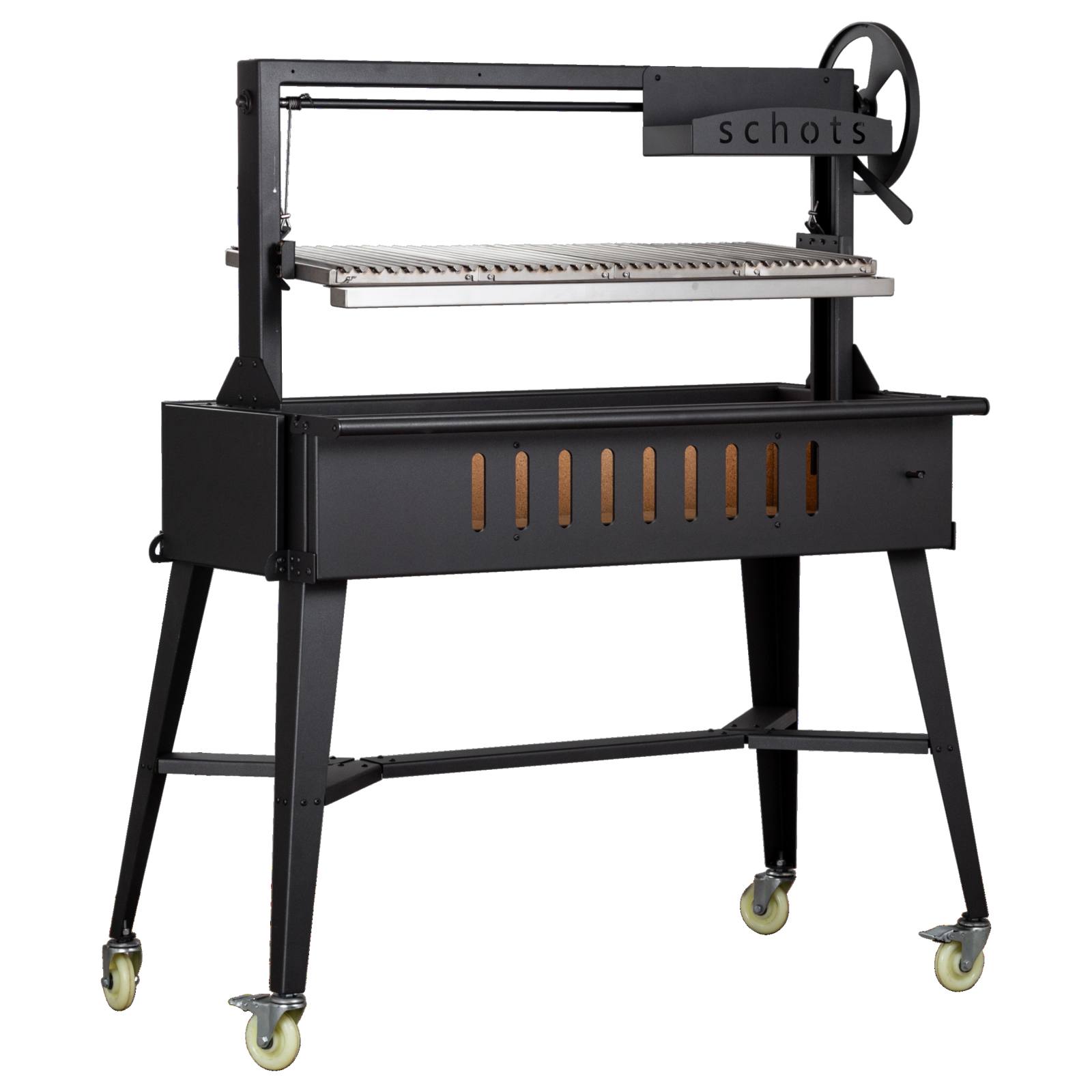 Argentinian 120cm Black Steel Grill BBQ