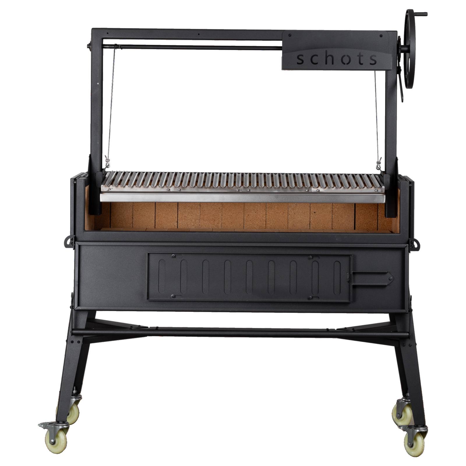 Argentinian 120cm Black Steel Grill BBQ