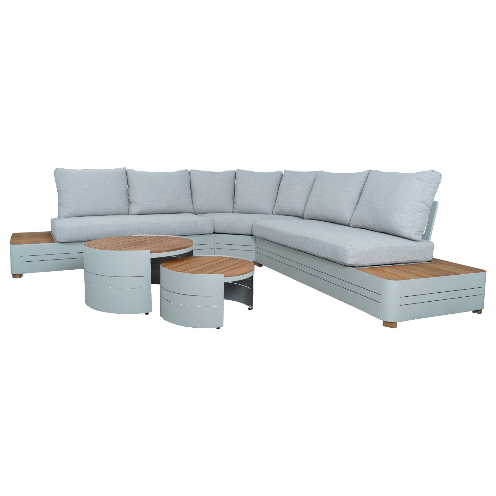 Moreton Teak Lounge Set & Coffee Table, Beige