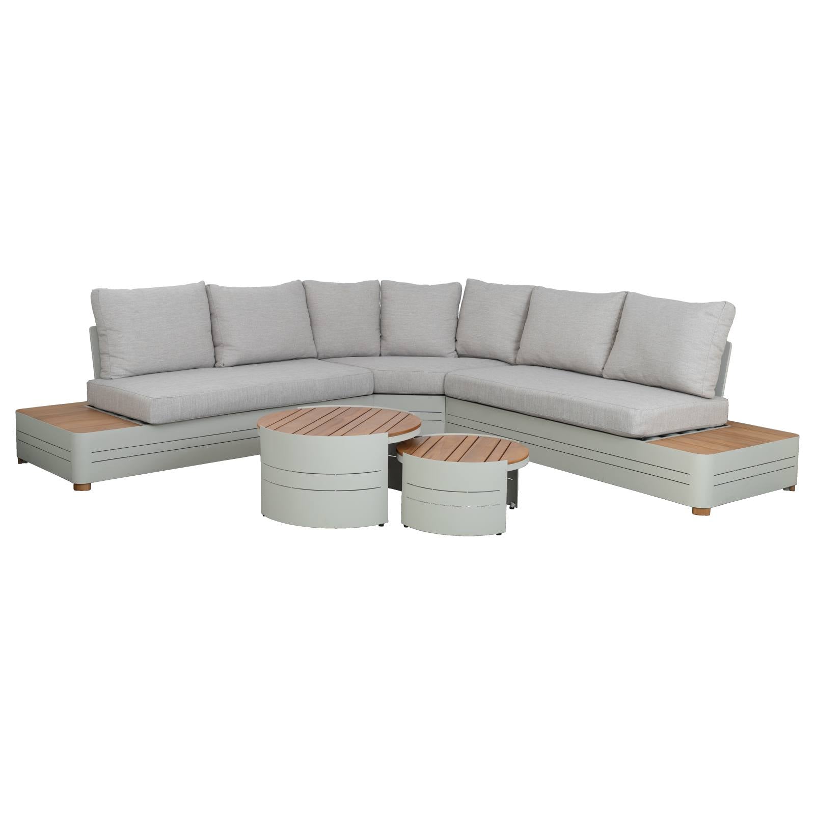Moreton Teak Lounge Set & Coffee Table, Beige