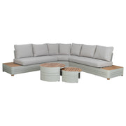 Moreton Teak Lounge Set & Coffee Table, Beige