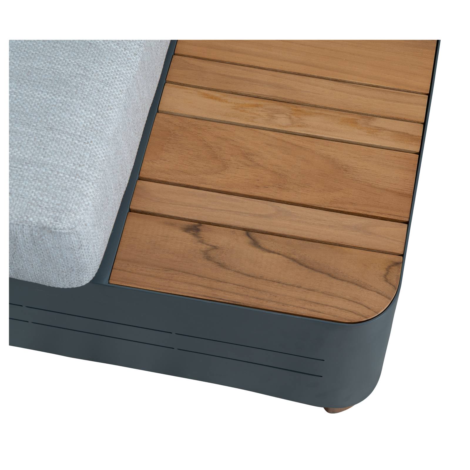 Moreton Teak Lounge Set & Coffee Table, Grey