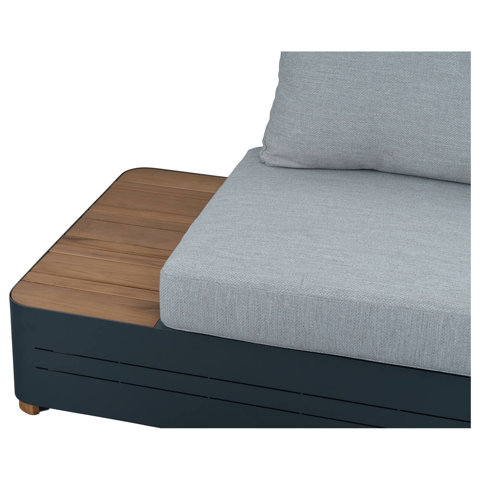 Moreton Teak Lounge Set & Coffee Table, Grey