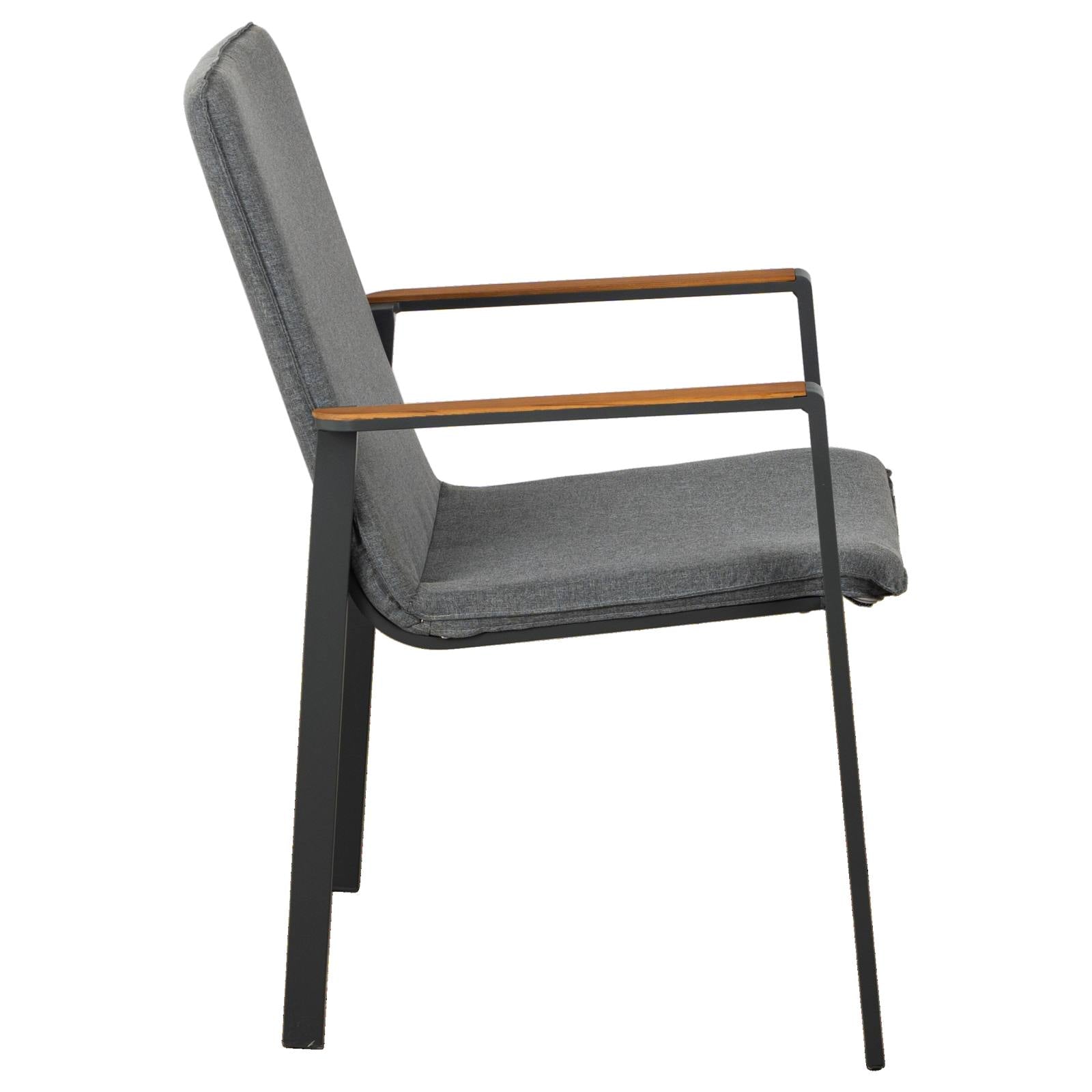 Darra Fabric Aluminium Chair, Dark Grey