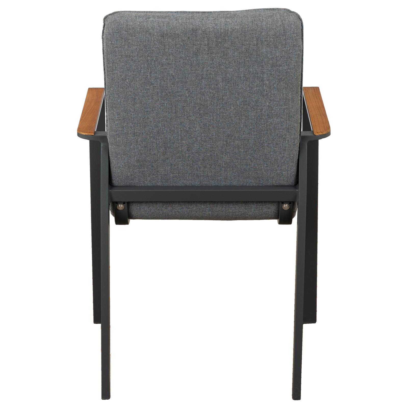 Darra Fabric Aluminium Chair, Dark Grey