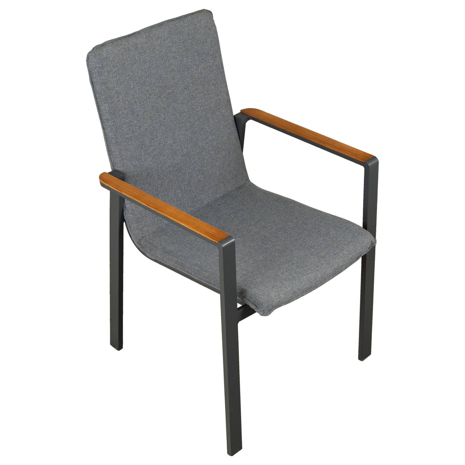 Darra Fabric Aluminium Chair, Dark Grey