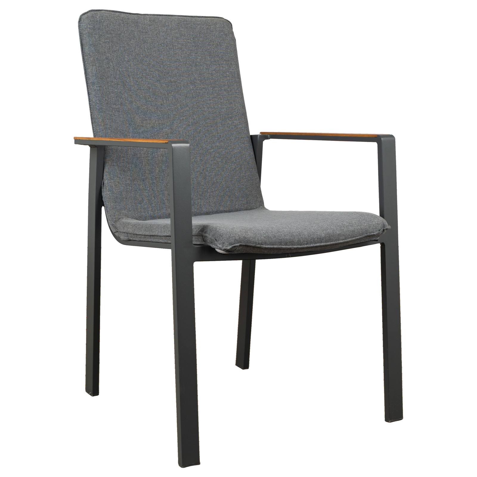 Darra Fabric Aluminium Chair, Dark Grey