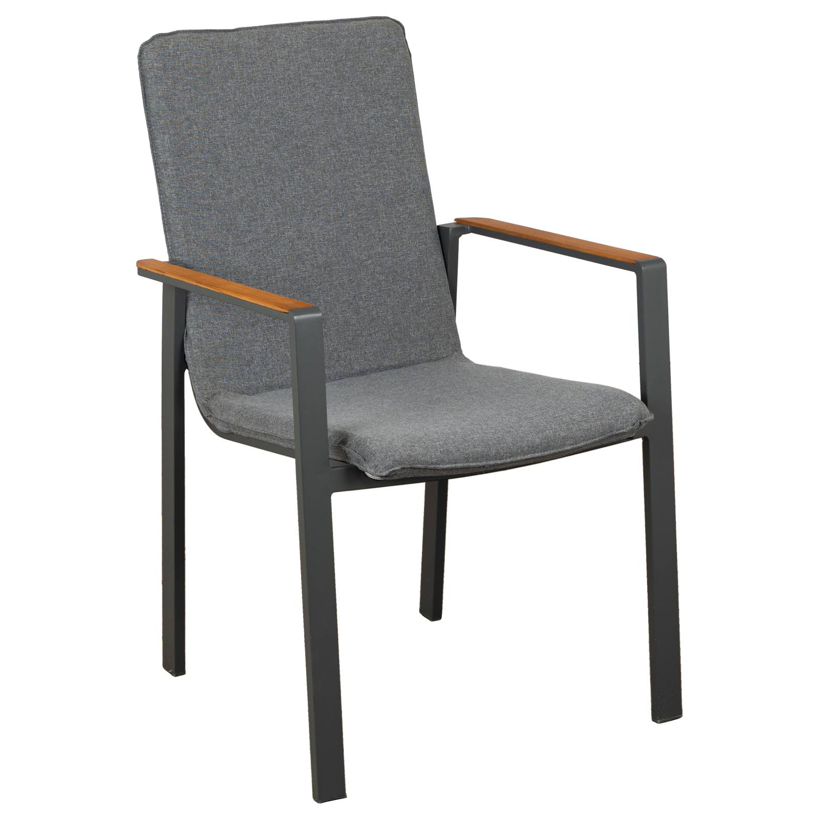 Darra Fabric Aluminium Chair, Dark Grey