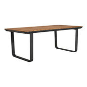 Pallara 200cm Teak Top & Aluminium Dining Table, Grey