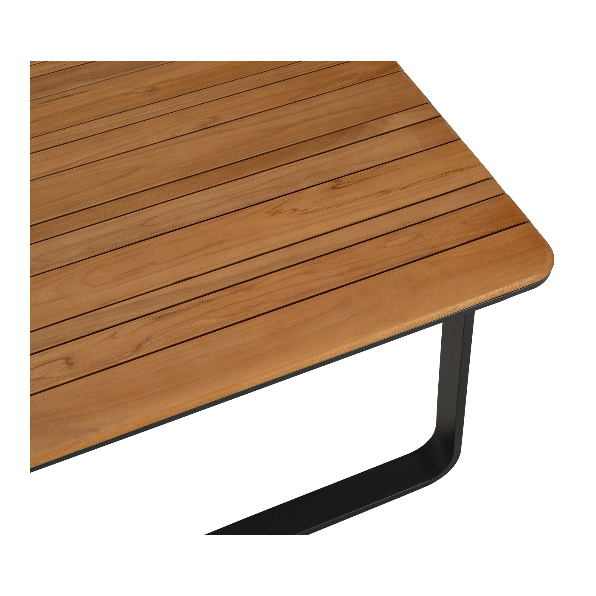 Pallara 200cm Teak Top & Aluminium Dining Table, Grey