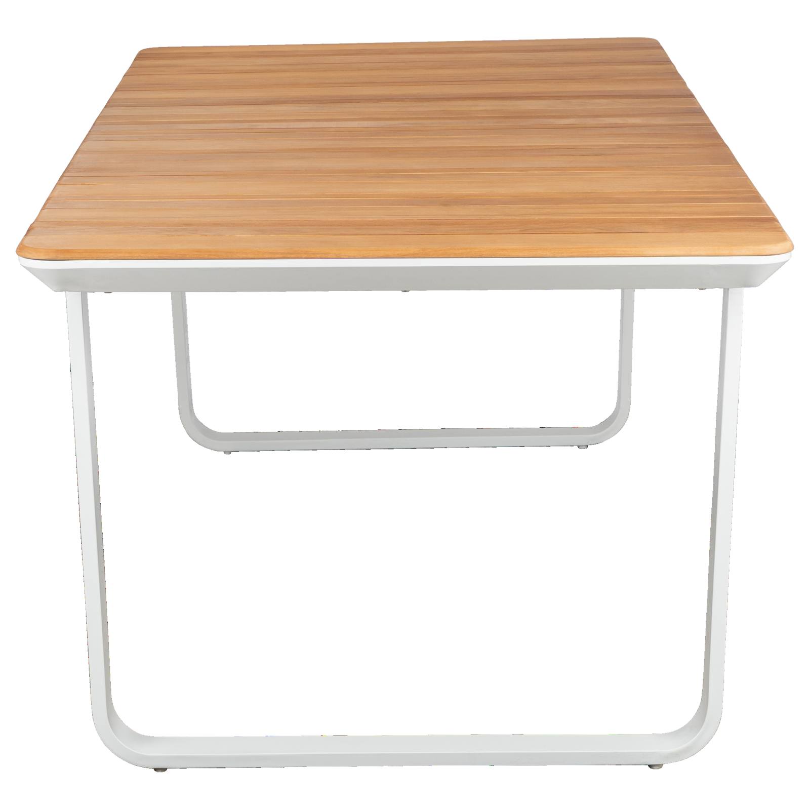 Pallara 240cm Teak Top & Aluminium Dining Table, White
