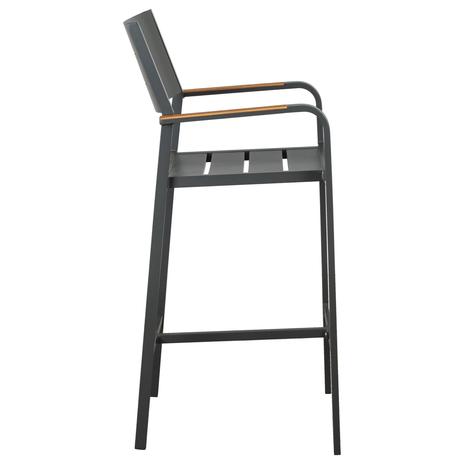 Banyo Aluminium Bar Chair, Grey