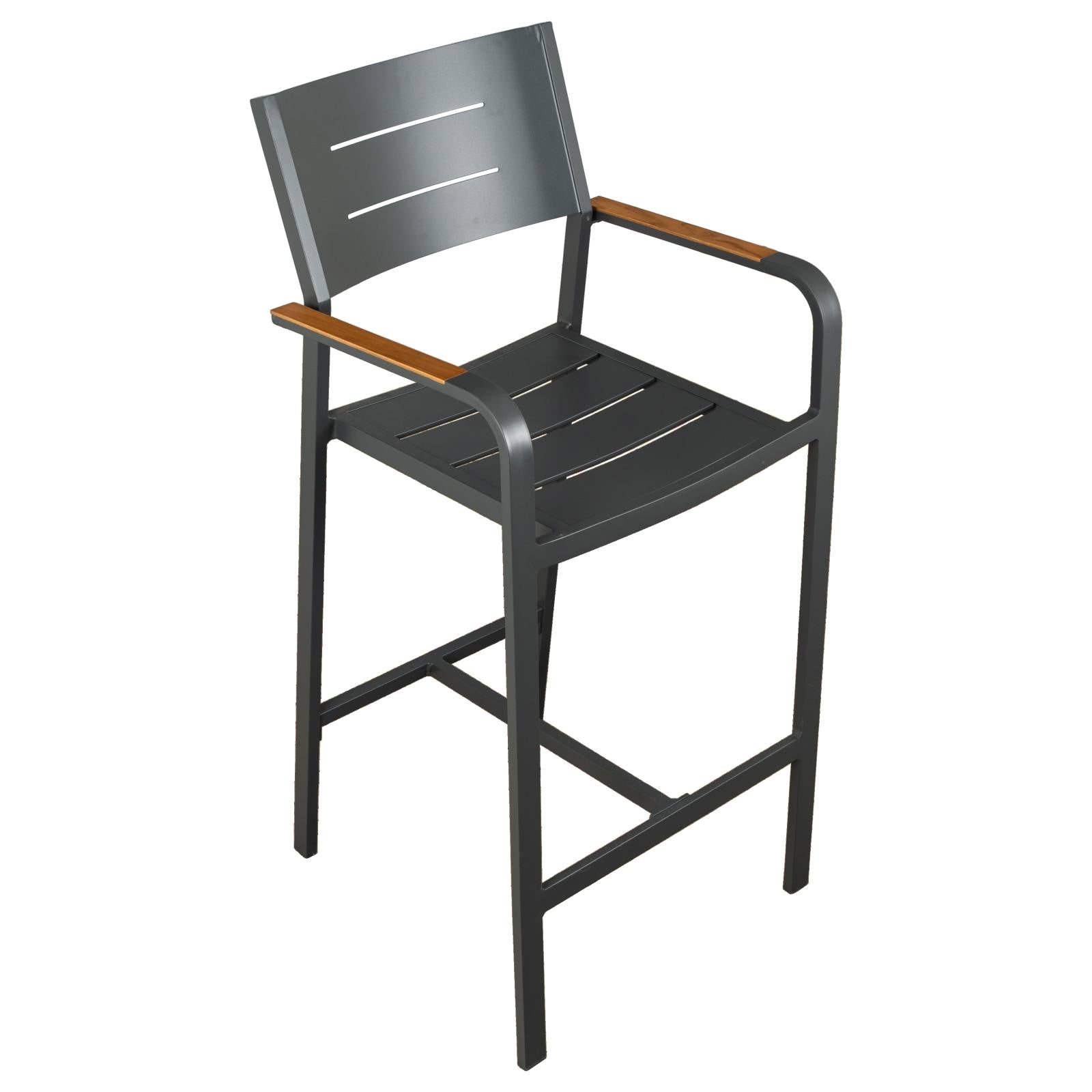 Banyo Aluminium Bar Chair, Grey