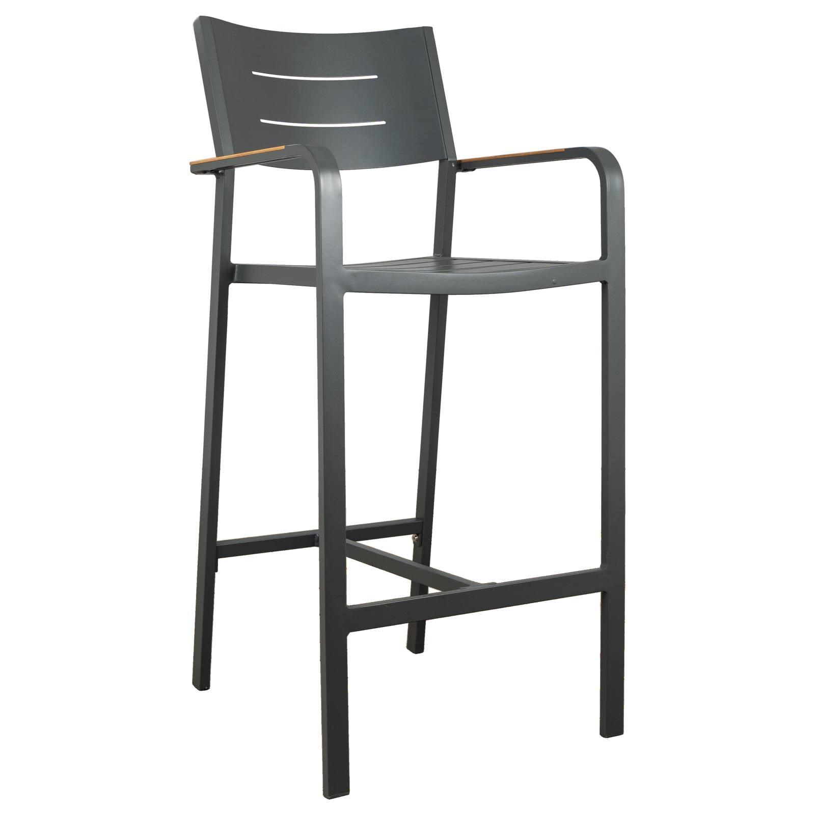 Banyo Aluminium Bar Chair, Grey
